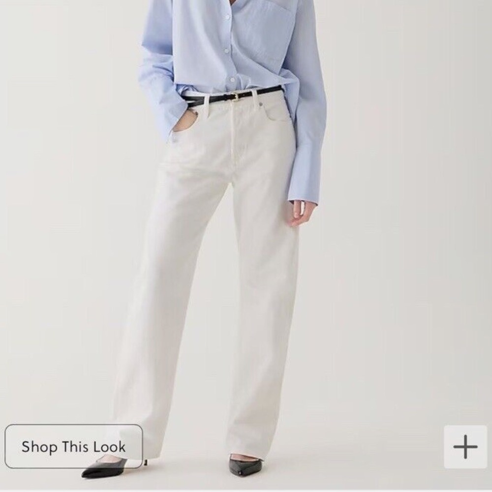 Jcrew Point Sur loose straight jean in‎ white 29